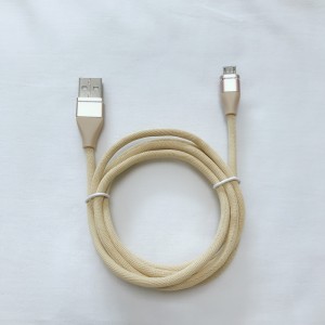 Cablu de date împletit colorat Cablu USB de încărcare rapidă rotund din aluminiu Cablu USB pentru micro USB, tip C, încărcarea fulgerului pentru iPhone și sincronizarea