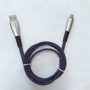 Cablul de date împletit 3.0A Încărcarea rapidă din aliaj de zinc plat Flex flexare îndoire Cablu USB fără tangență pentru micro USB, tip C, încărcarea fulgerului și sincronizarea iPhone
