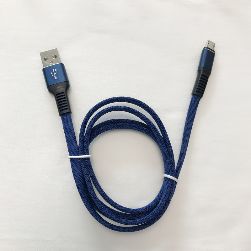 Împletit încărcare rapidă din carcasă din aluminiu flexibil flexibil Tangle Cablul de date USB gratuit pentru micro USB, tip C, încărcarea fulgerului și sincronizarea iPhone
