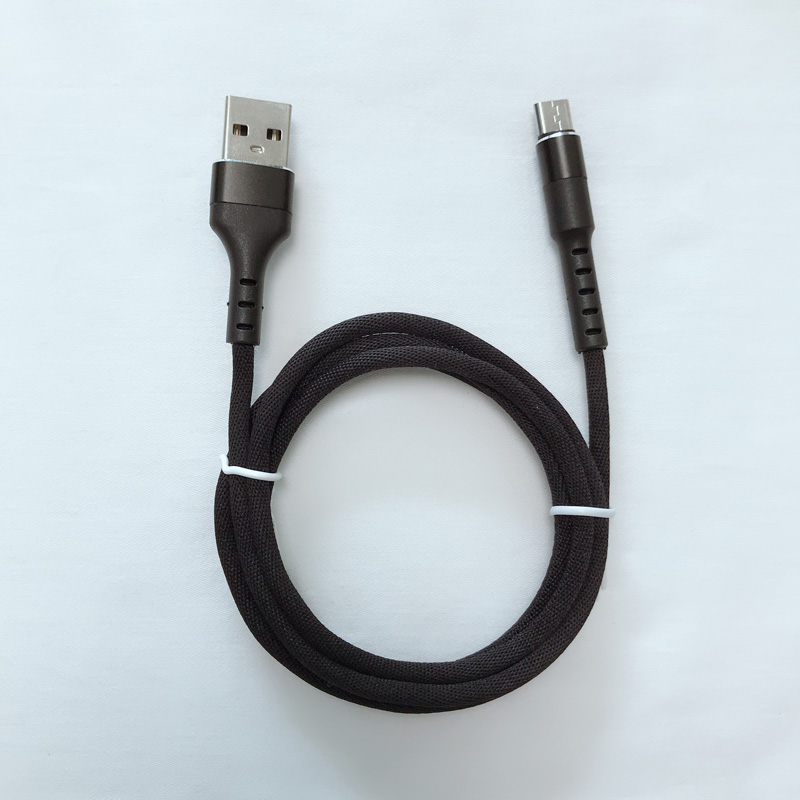 Încărcare rapidă din carcasă rotundă din aluminiu, împletită, flexibilă, cablul de date USB pentru micro USB, tip C, încărcarea fulgerului pentru iPhone și sincronizarea
